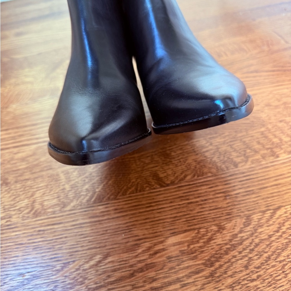 MATISSE Carson Leather Boots Western Pointed Toe Colorblock Block Heel Soft 7 - Picture 4 of 13